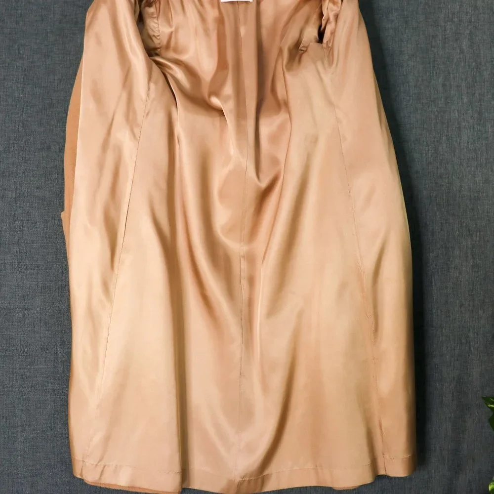 Switzer's Vintage Wrap Coat Womens M - XL 100% Wool Rabbit Fur Shawl Collar - Picture 9 of 13